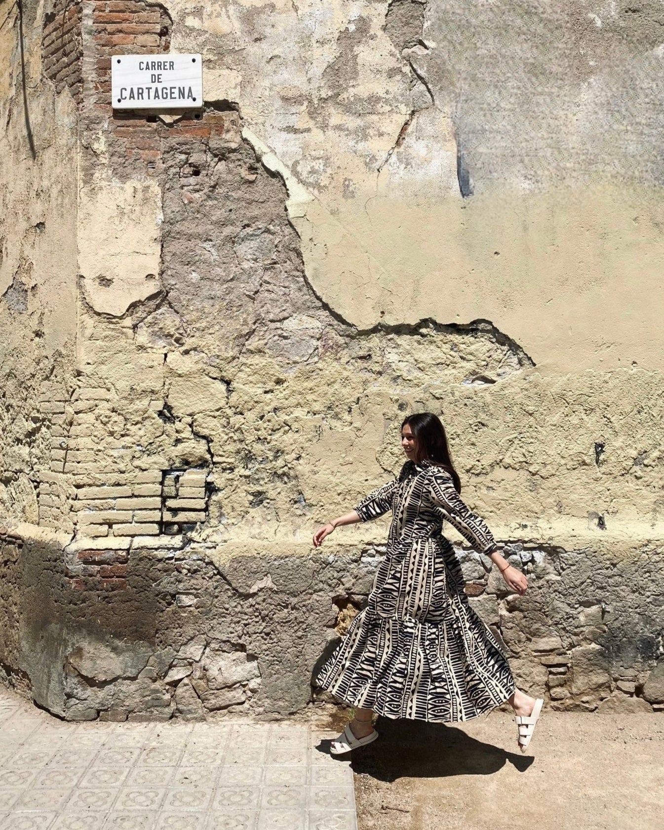 VESTIDO BLOCKPRINT CON BOTONES