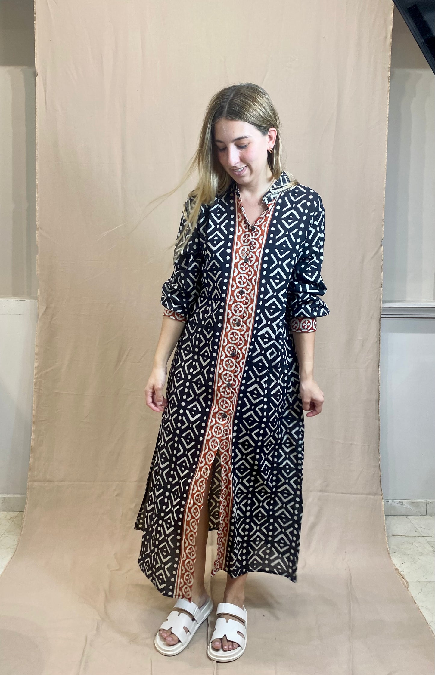 VESTIDO TÚNICA BLOCKPRINT