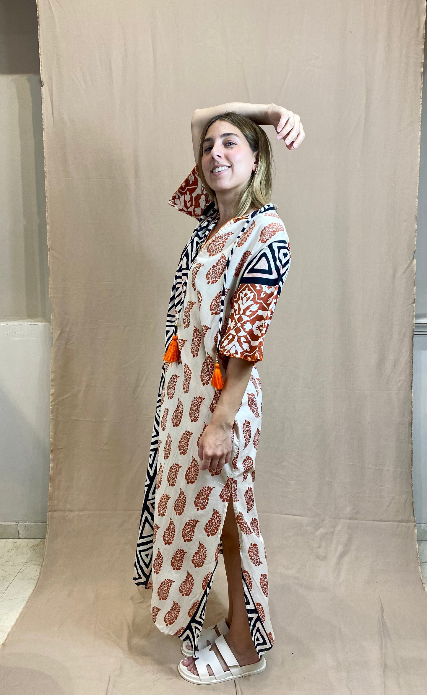 VESTIDO TÚNICA BLOCKPRINT