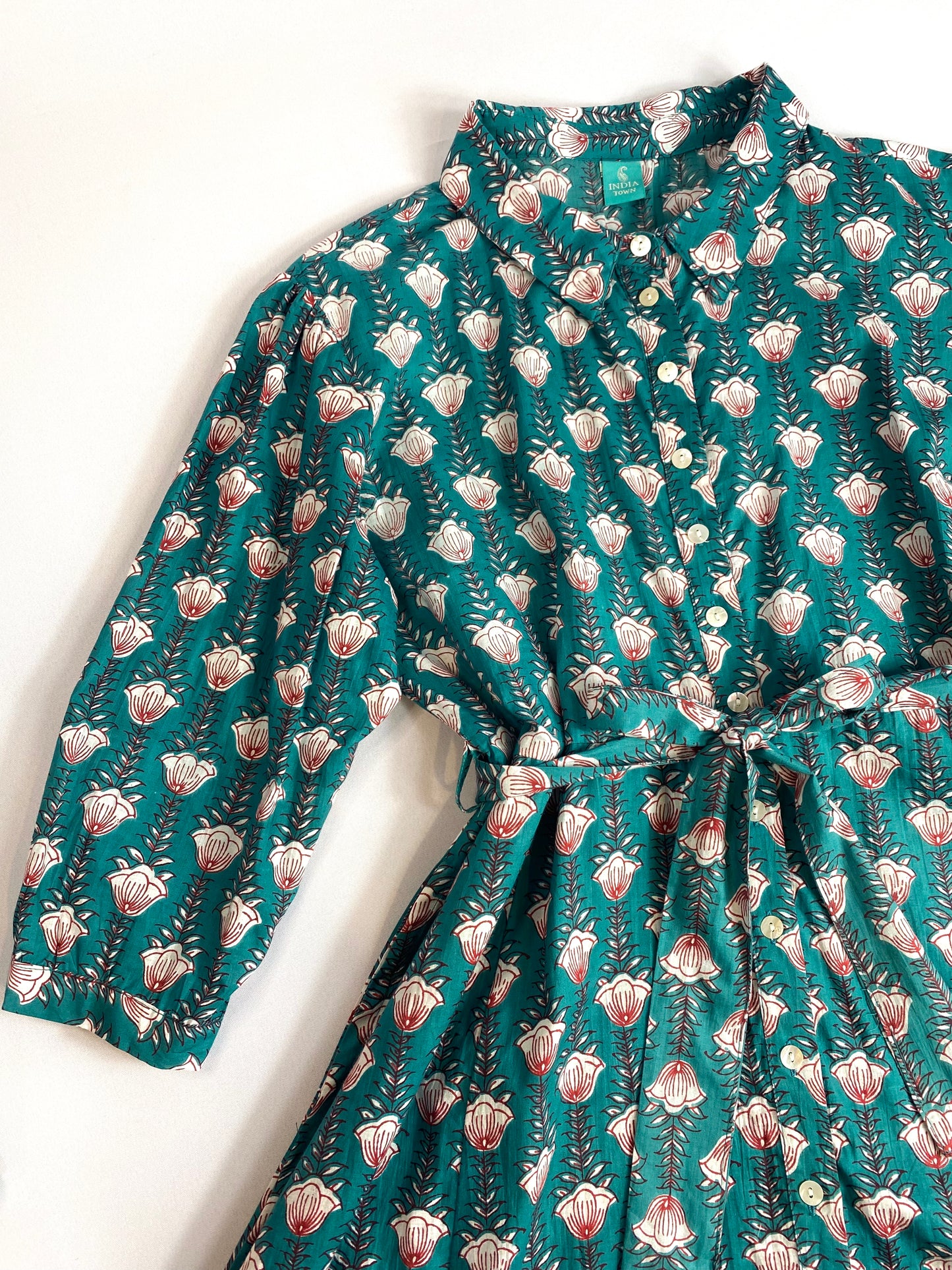 VESTIDO BLOCKPRINT CON BOTONES