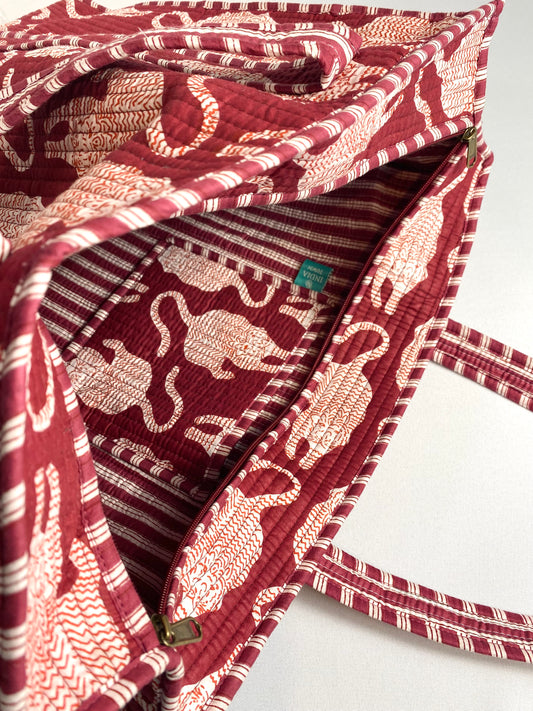 BOLSA TOTE CON CREMALLERA