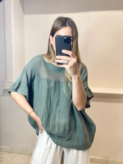 BLUSA CALADA 100% LINO