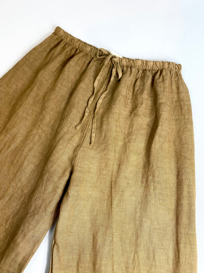 PANTALON 100% LINO PIERNA ANCHA