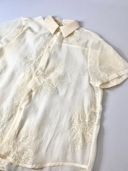 CAMISA SEDA BORDADA