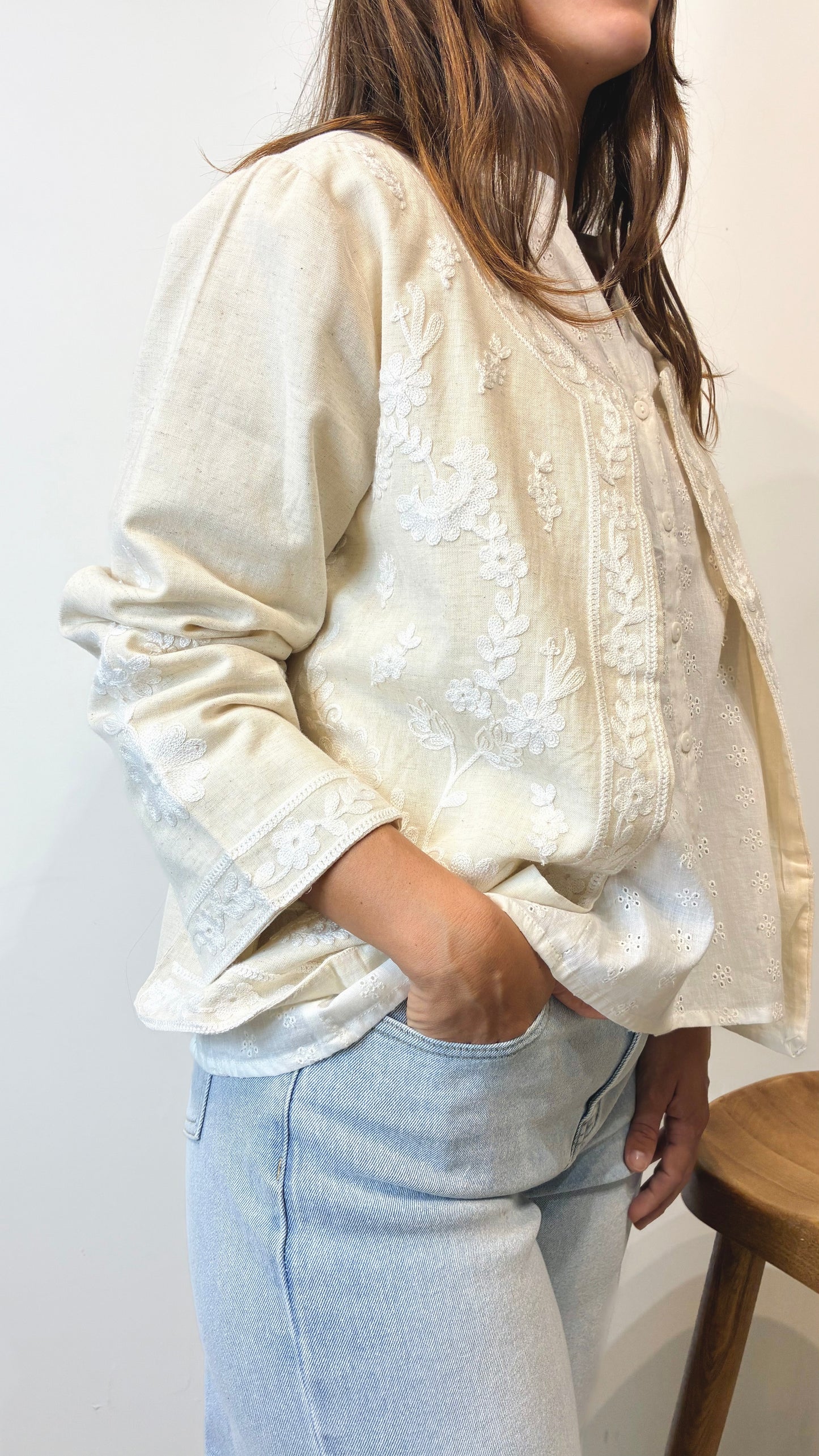 CHAQUETA BORDADA MELI