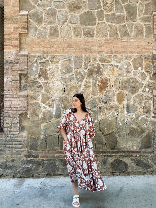 VESTIDO BLOCKPRINT MIDI