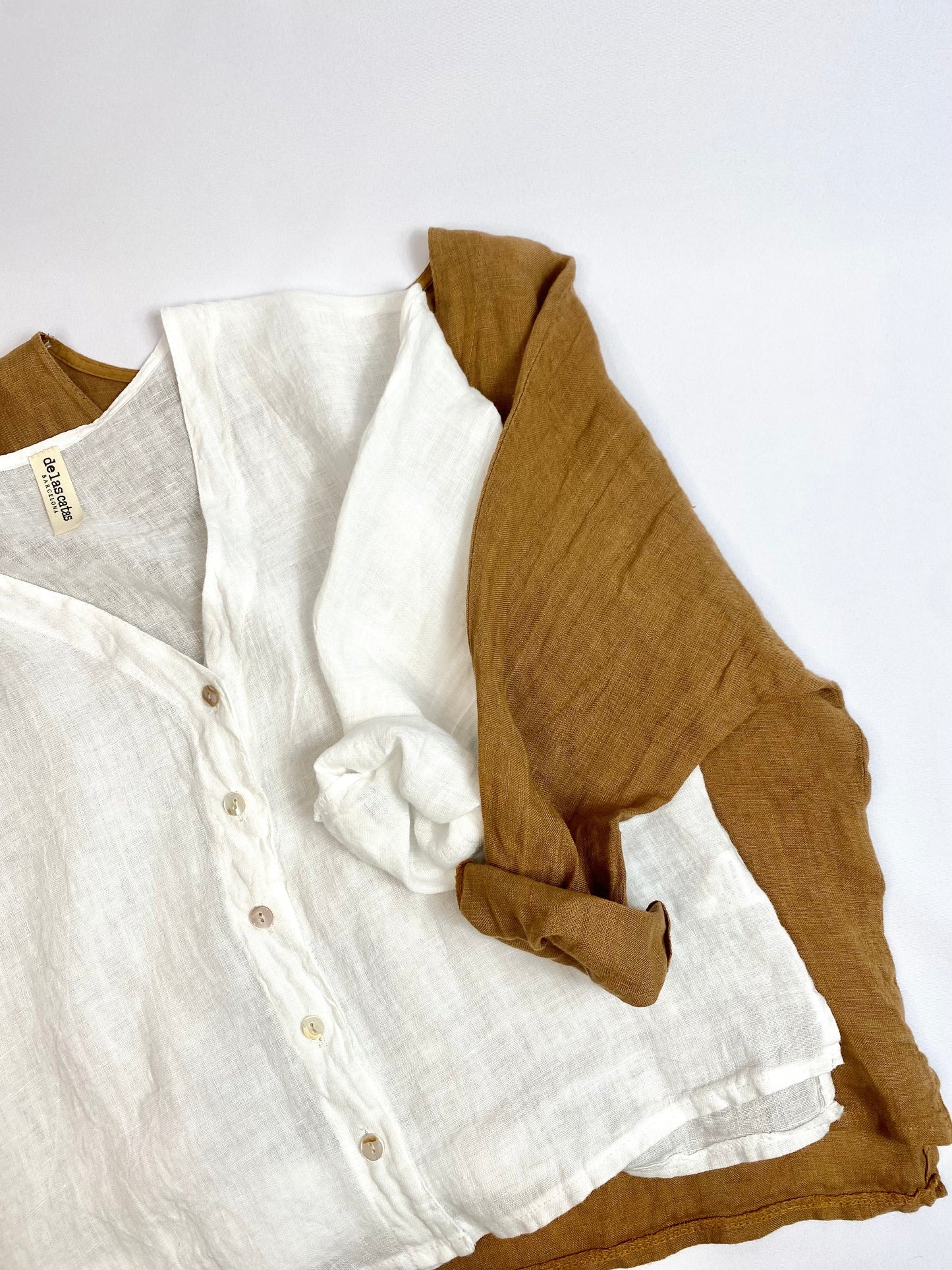 CAMISA 100% LINO CUELLO V