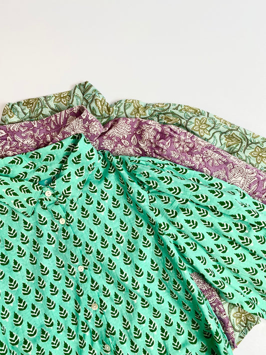CAMISA BLOCKPRINT CORTA