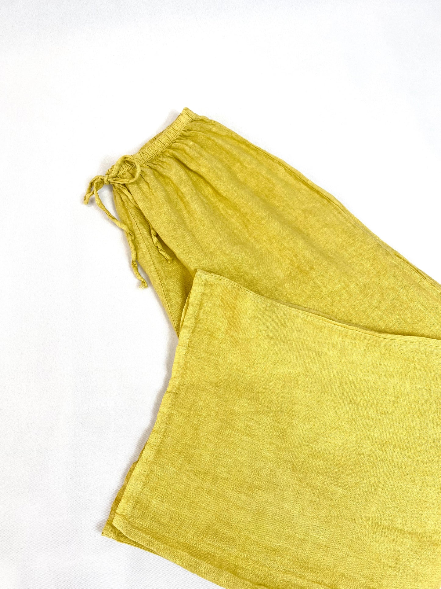 PANTALON 100% LINO PIERNA ANCHA