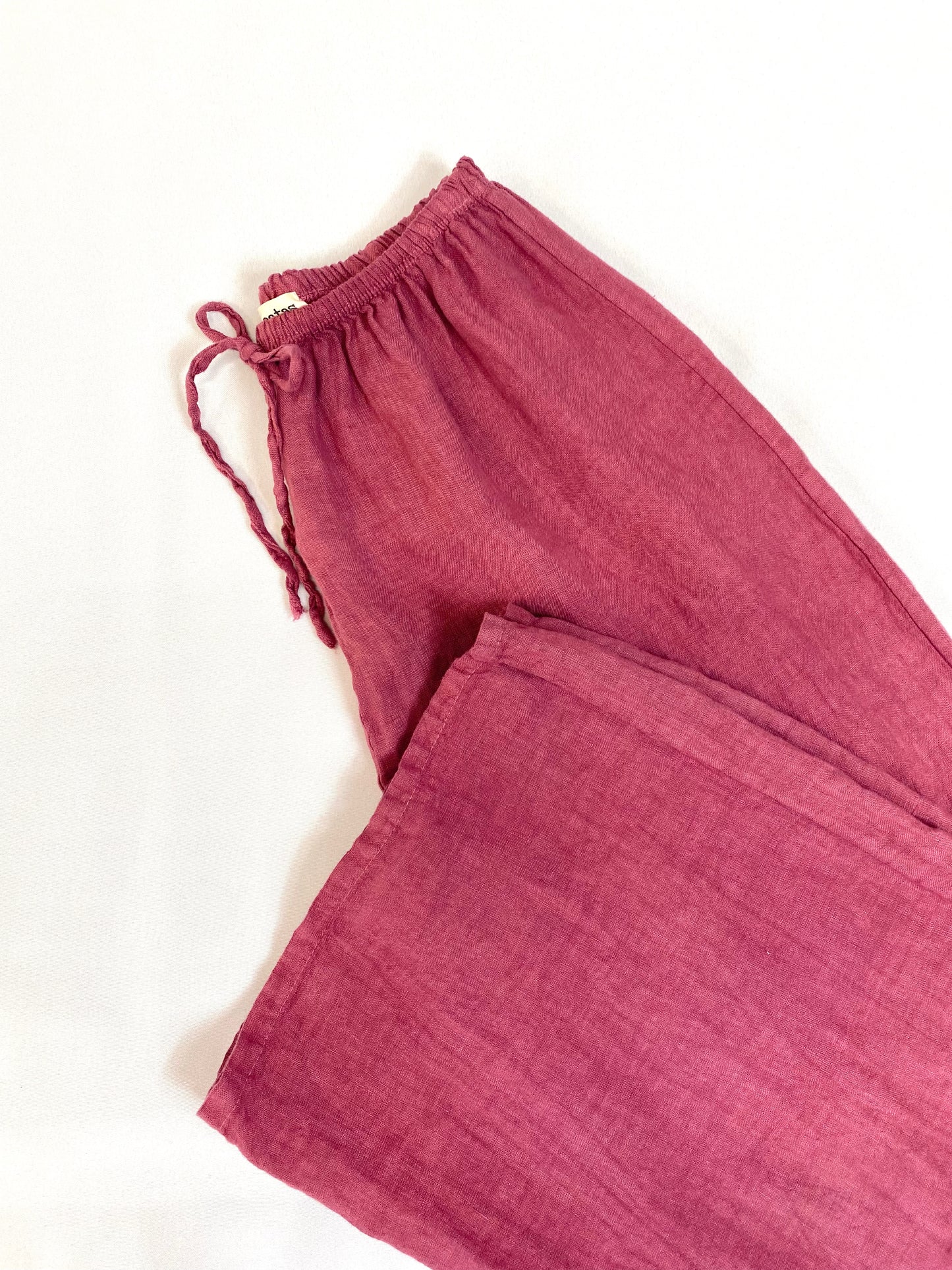 PANTALON 100% LINO PIERNA ANCHA