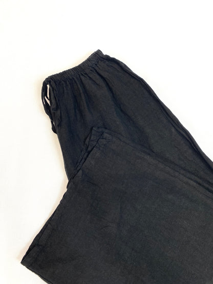PANTALON 100% LINO PIERNA ANCHA