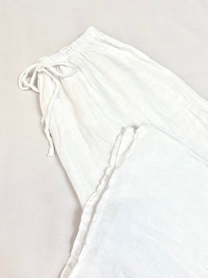 PANTALON 100% LINO PIERNA ANCHA