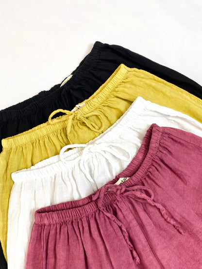 PANTALON 100% LINO PIERNA ANCHA