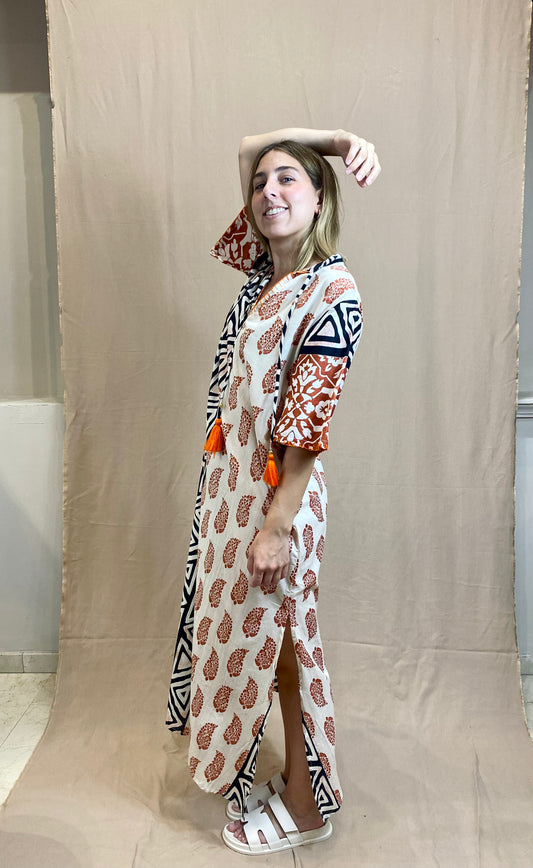 VESTIDO TÚNICA BLOCKPRINT