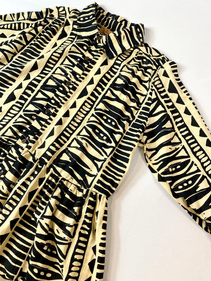 VESTIDO BLOCKPRINT CON BOTONES